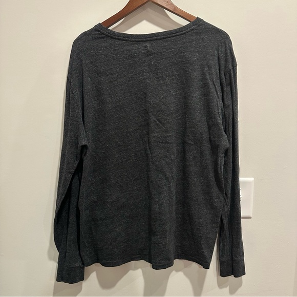 Polo Ralph Lauren Men's‎ Dark Gray V Neck Long Sleeve Shirt XL Cotton Polo Bear - Picture 2 of 7